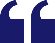 Blue quotation marks on black background.